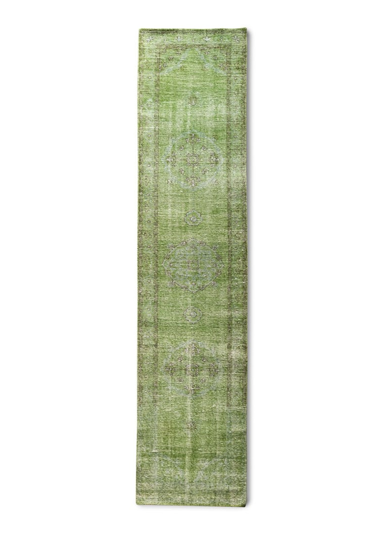 HKliving - Tapis Wool Knotted Runner 80 x 350 cm - Vert