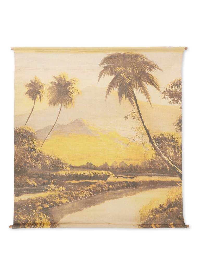 HKliving Wall Chart XXL Jungle wandkleed 154 x 154 cm • Mosterd