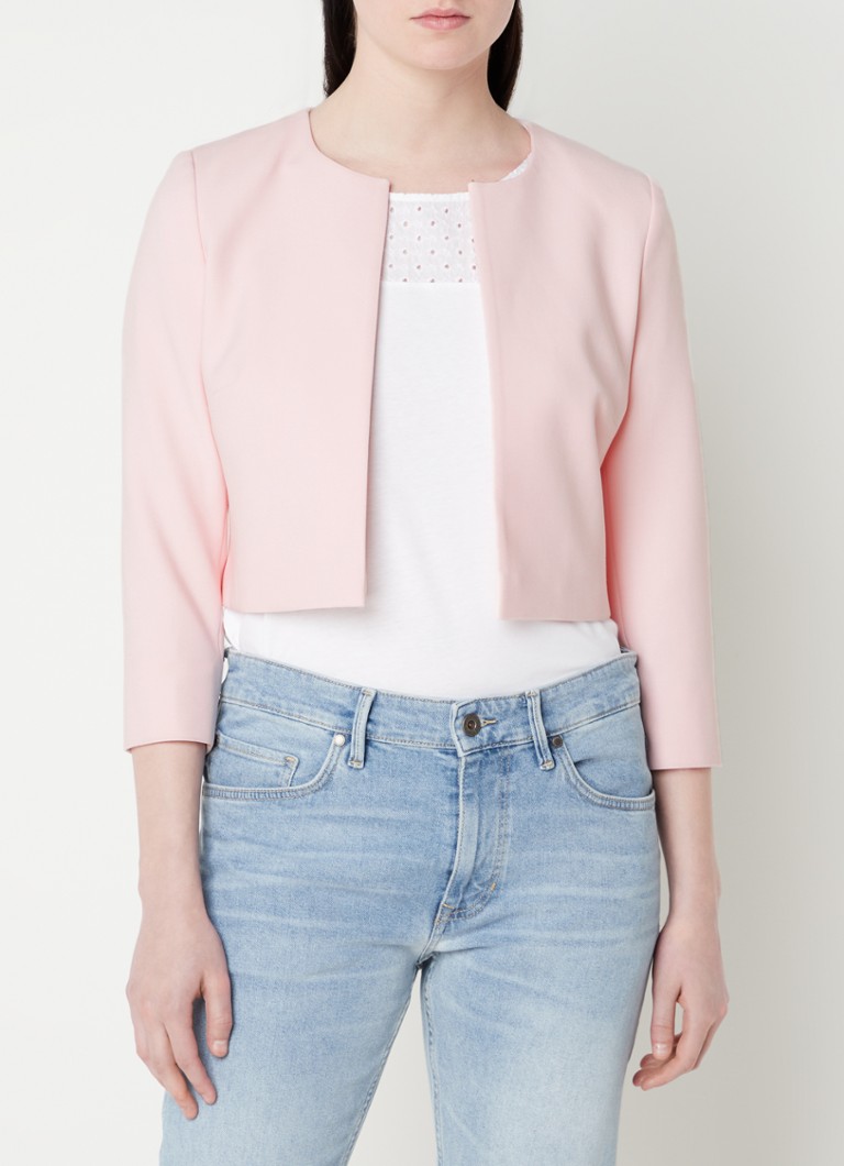 Hobbs - Elize bolero met schoudervulling - Lichtroze