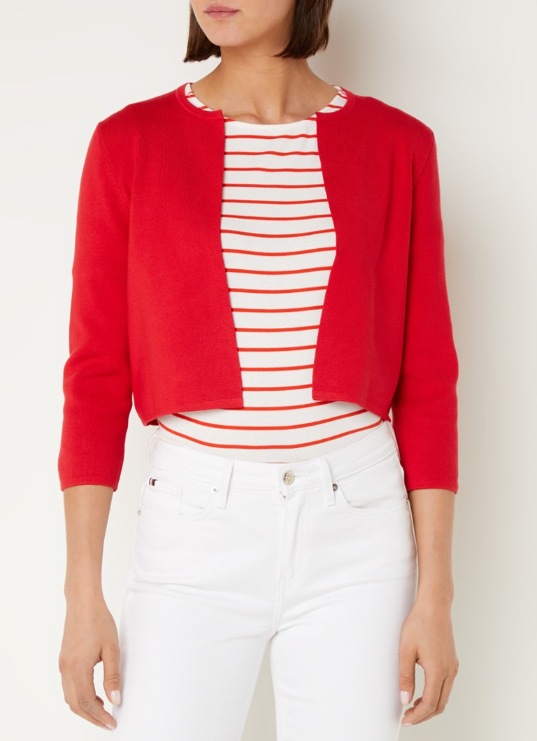 Hobbs - Ella fijngebreid vest in lyocellblend - Rood
