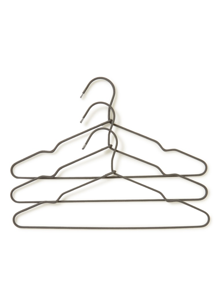 House Doctor - Wire kledinghanger set van 3 - Grijs