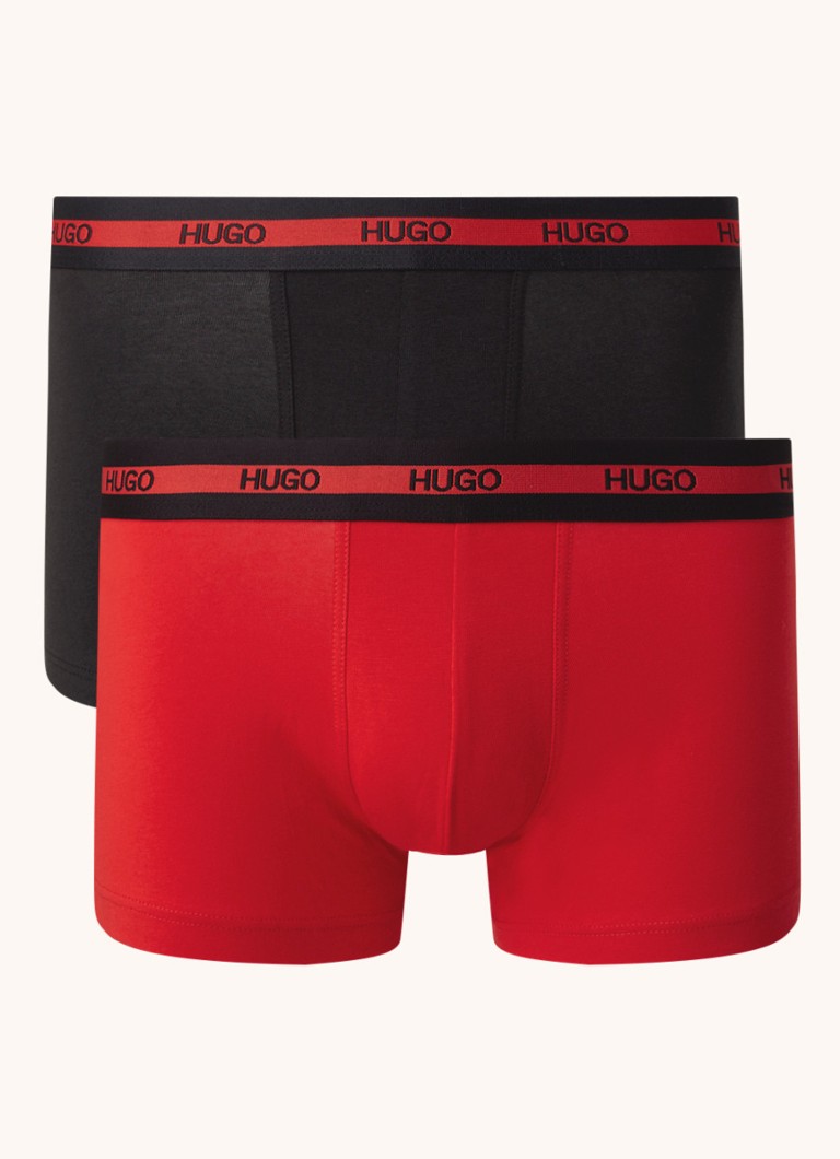 HUGO BOSS - Boxers avec logo lot de 2 - Rouge