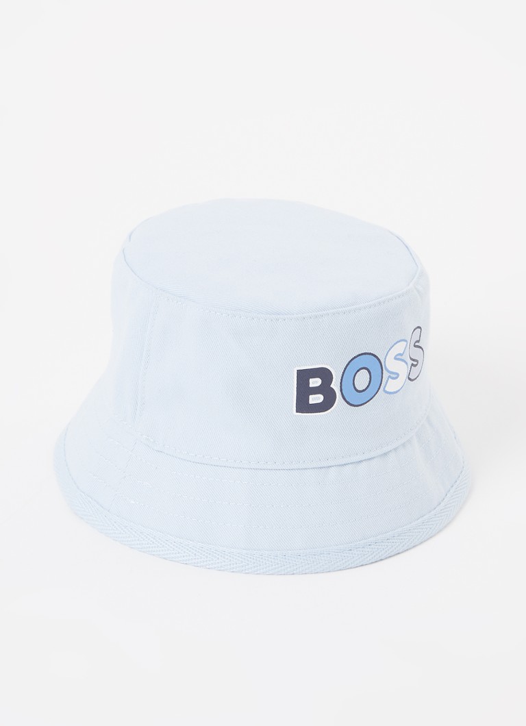 HUGO BOSS - Bucket hoed met logo - Bleu clair