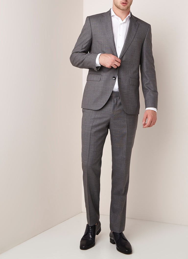 HUGO BOSS - Jeckson/Lenon2 slim fit pak van gemêleerd scheerwol - Middengrijs