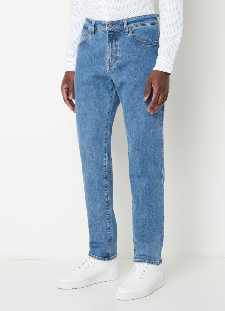 HUGO BOSS - Re.Maine straight leg jeans met medium wassing - Indigo