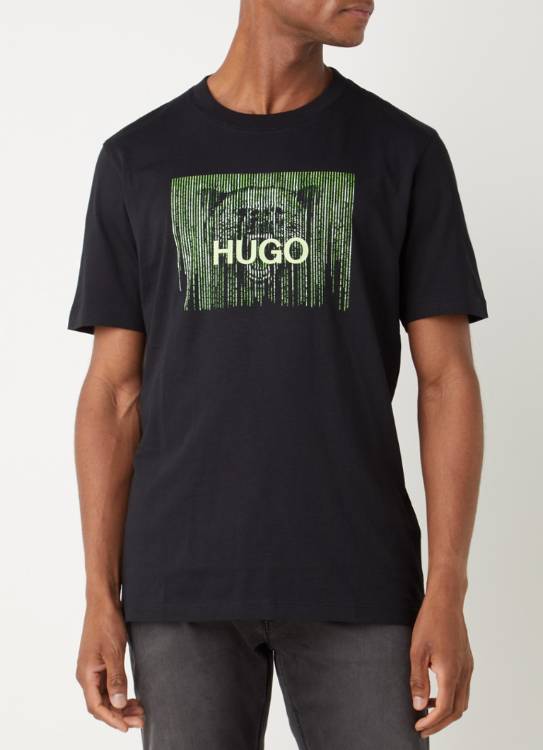 HUGO BOSS - T-shirt Dintage avec imprimé logo - Noir