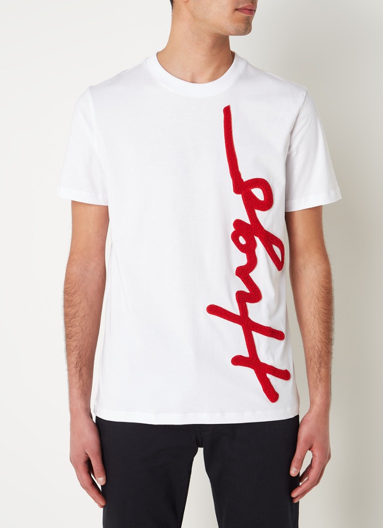 HUGO BOSS - T-shirt Dyton avec bordure logo - Blanc