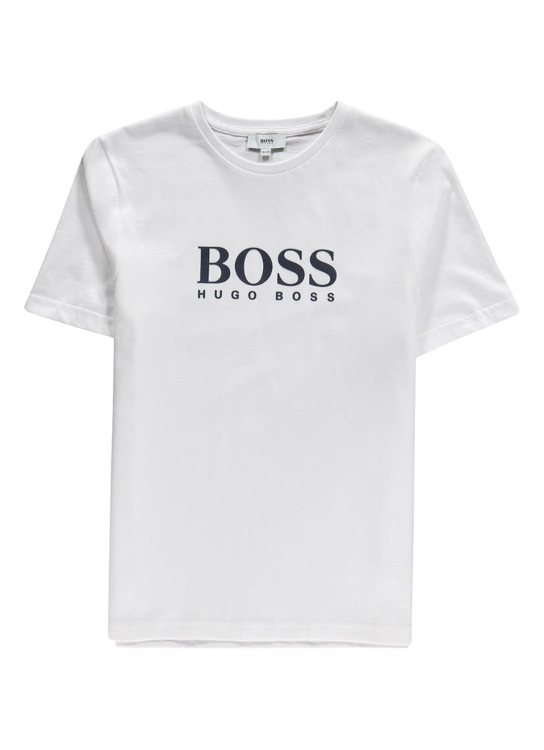 HUGO BOSS - T-shirt met logoprint - Wit