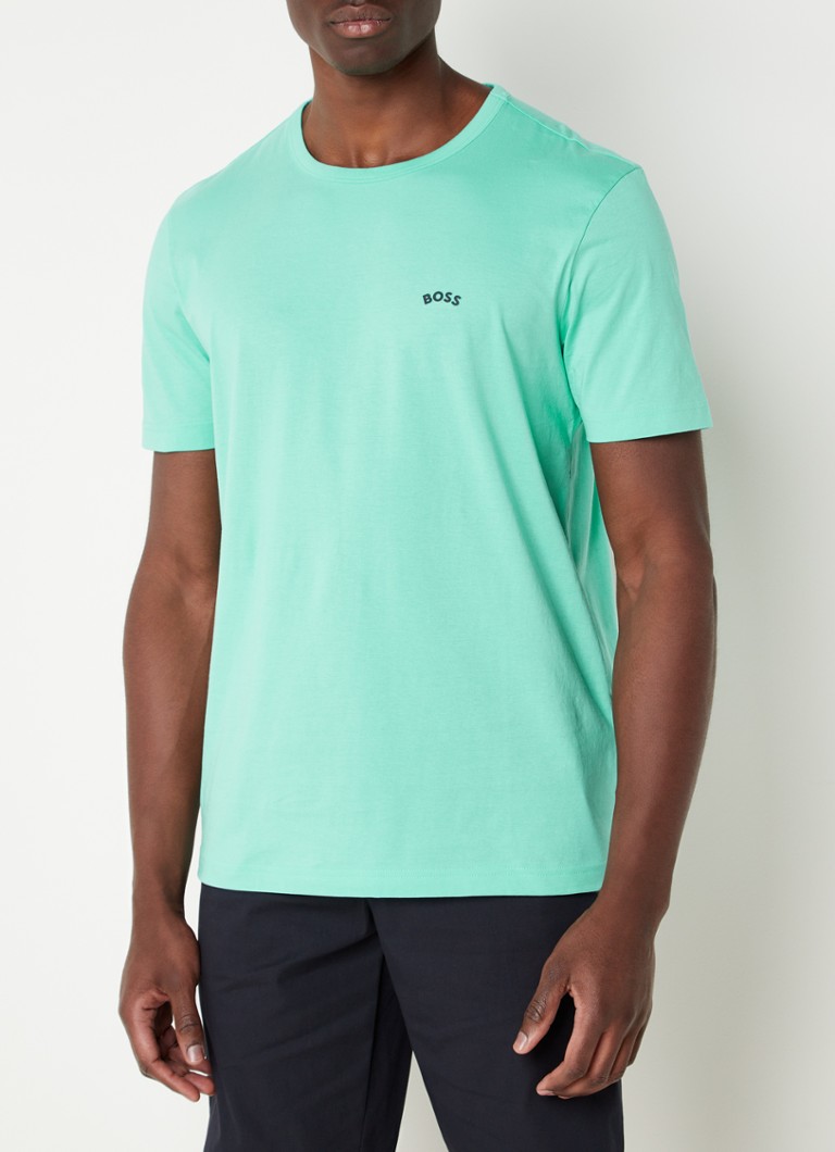 HUGO BOSS - Tee Curved T-shirt met logo - Mint