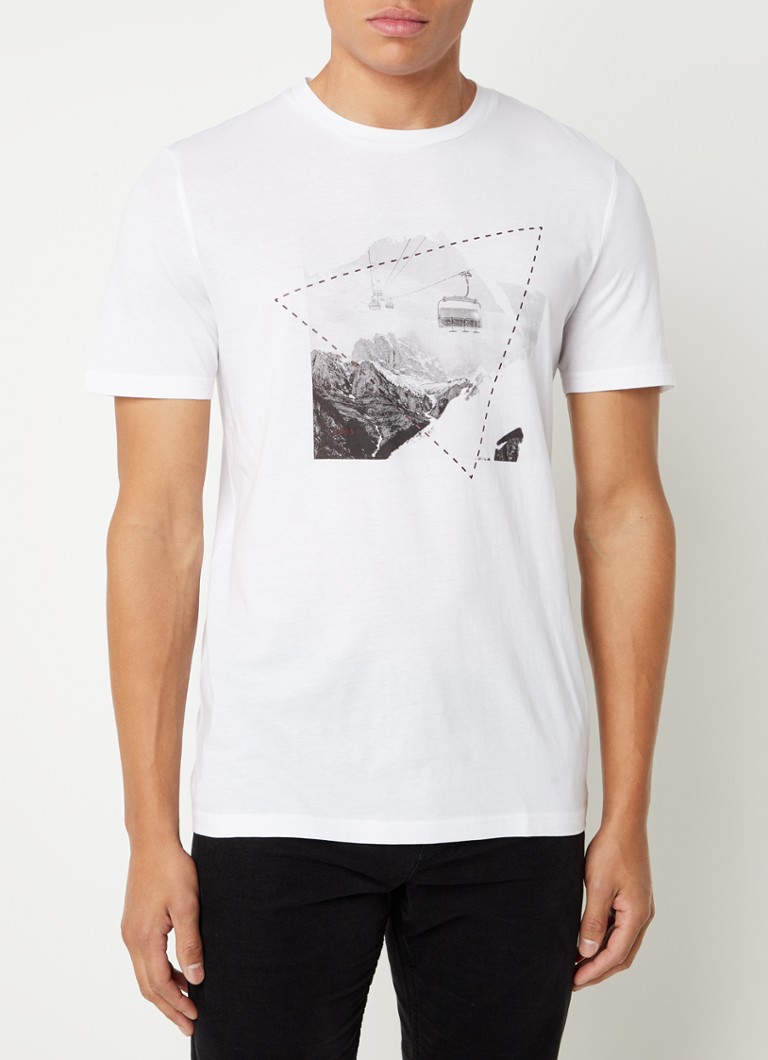 HUGO BOSS - Teetuned T-shirt met print - Wit