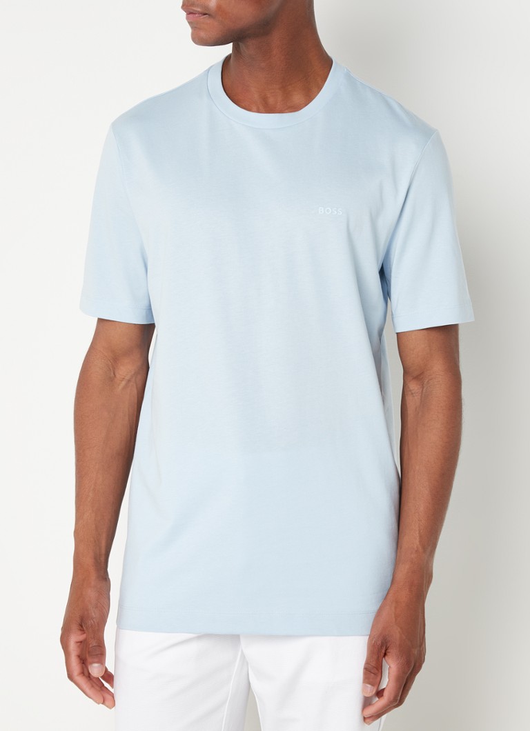HUGO BOSS - Thompson T-shirt met logo - Lichtblauw