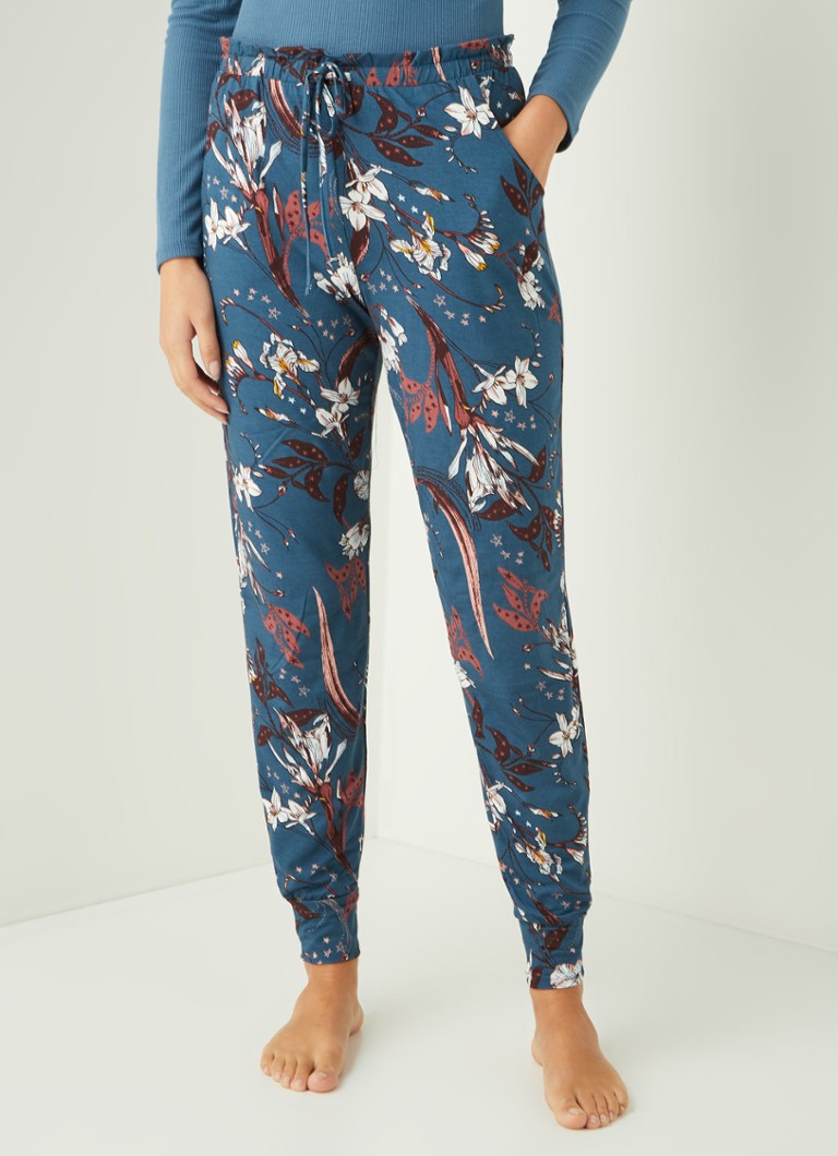 De Bijenkorf Femme Vêtements Sous-vêtements vêtements de nuit Pyjamas Pantalon de pyjama Graceful Orchid à imprimé floral 