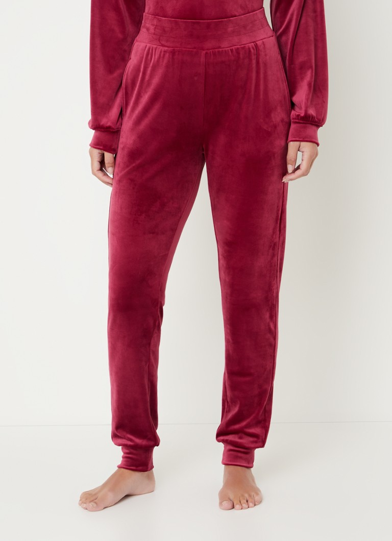 Hunkemöller - Pantalon pyjama en velours avec poches latérales - Violet