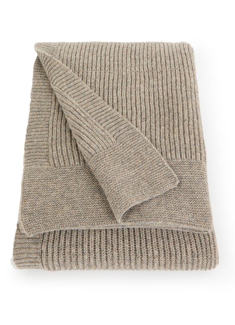 Hvid - Gaston plaid van merino wol 140 x 100 cm - Zand