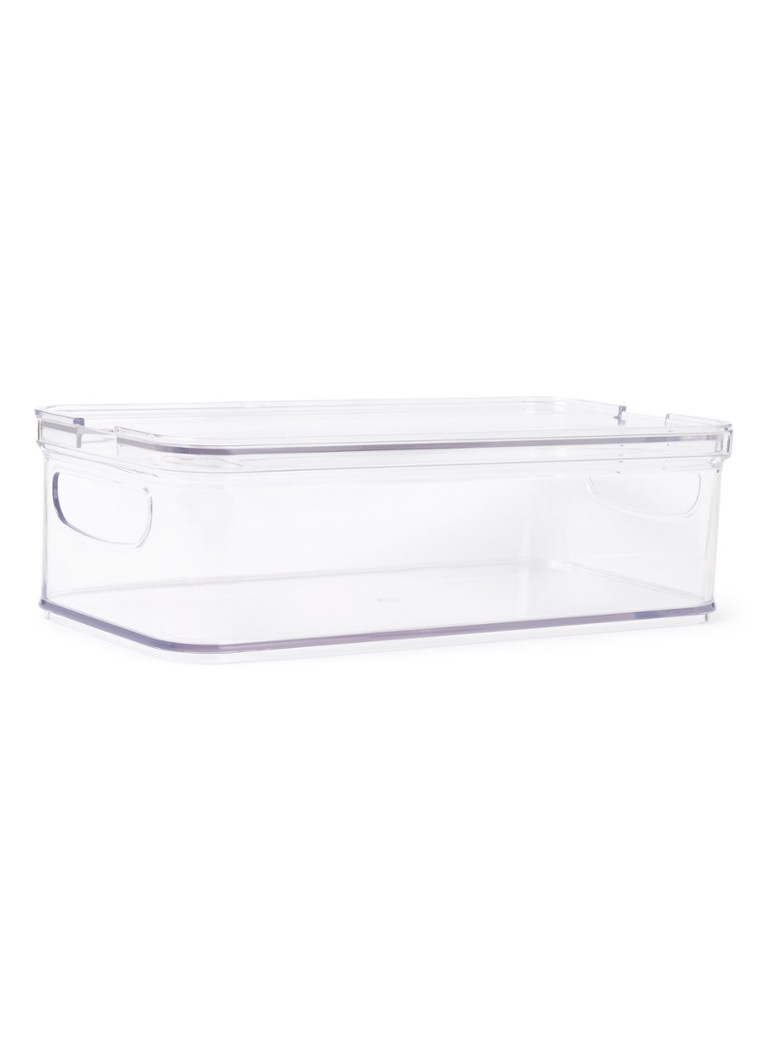 iDesign - Crisp koelkast opbergbox 16,5 x 32,4 cm - Transparant
