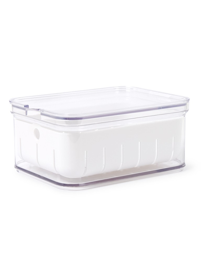 iDesign - Crisp koelkast opbergbox voor bessen 16,5 x 21,6 cm - Transparant