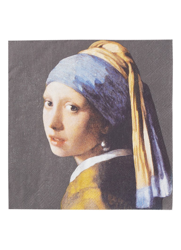 Ihr Ideal Home - Girl With Pearl Earring servetten 33 x 33 cm  - Multicolor