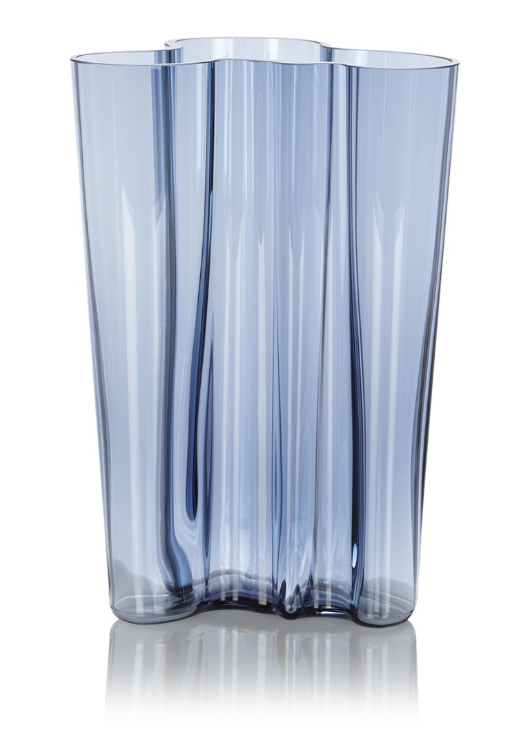 iittala Alvar Aalto Finlandia vaas 25 cm • Blauw • de ...