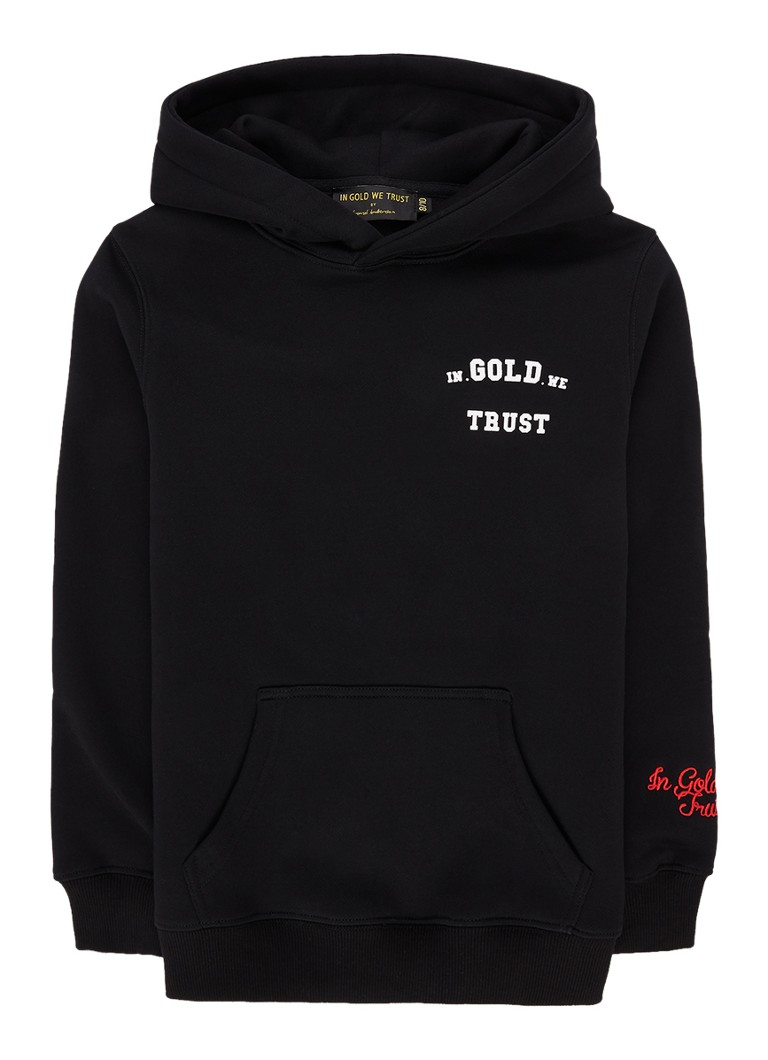 Graag gedaan Onbekwaamheid Zijdelings In Gold We Trust Basic hoodie met merkopdruk • Zwart • deBijenkorf.be