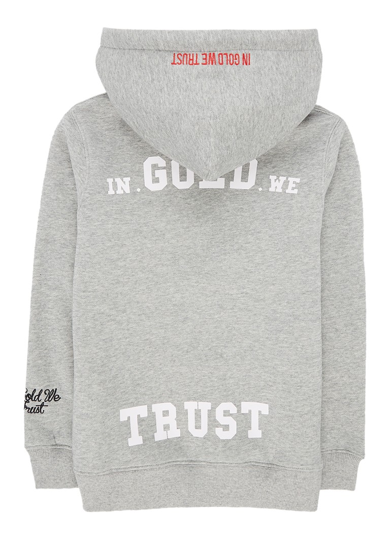 water benzine servet In Gold We Trust Basic hoodie met merkopdruk • Grijs • deBijenkorf.be