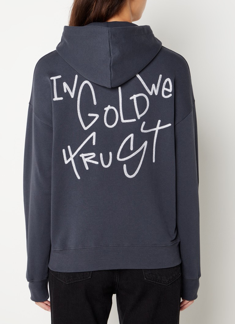 In Gold We Trust The Dyrdek hoodie met logoborduring • Antraciet •  deBijenkorf.be