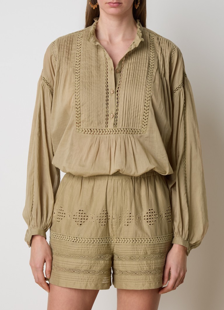 Isabel Marant - Disia tuniek met opengewerkt detail - Khaki