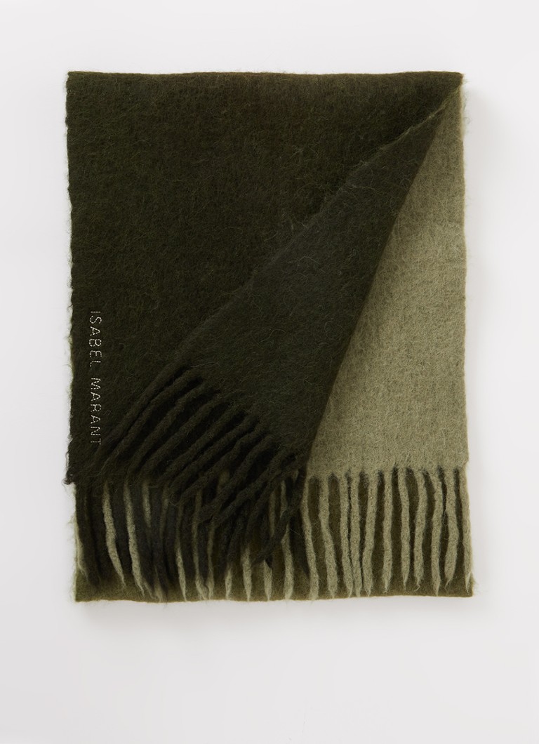Isabel Marant Étoile - Firna sjaal in alpaca wolblend 215 x 45 cm - Olijfgroen