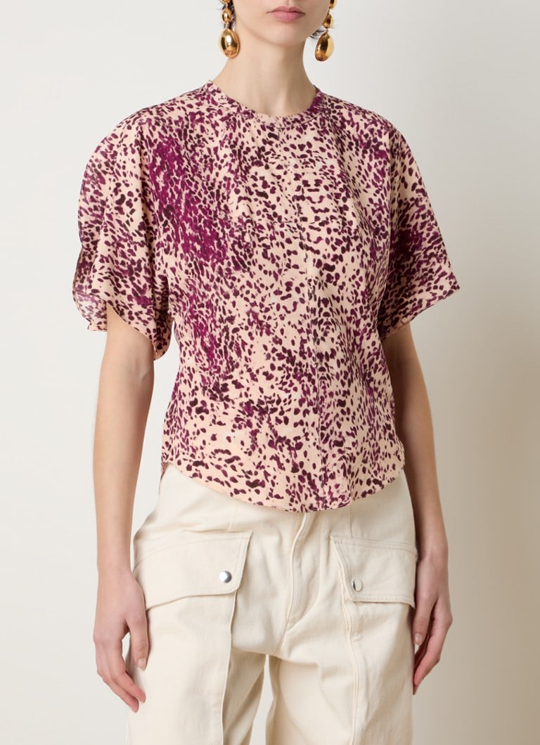 Isabel Marant - Karlita tuniek in zijdeblend met print - Oudroze