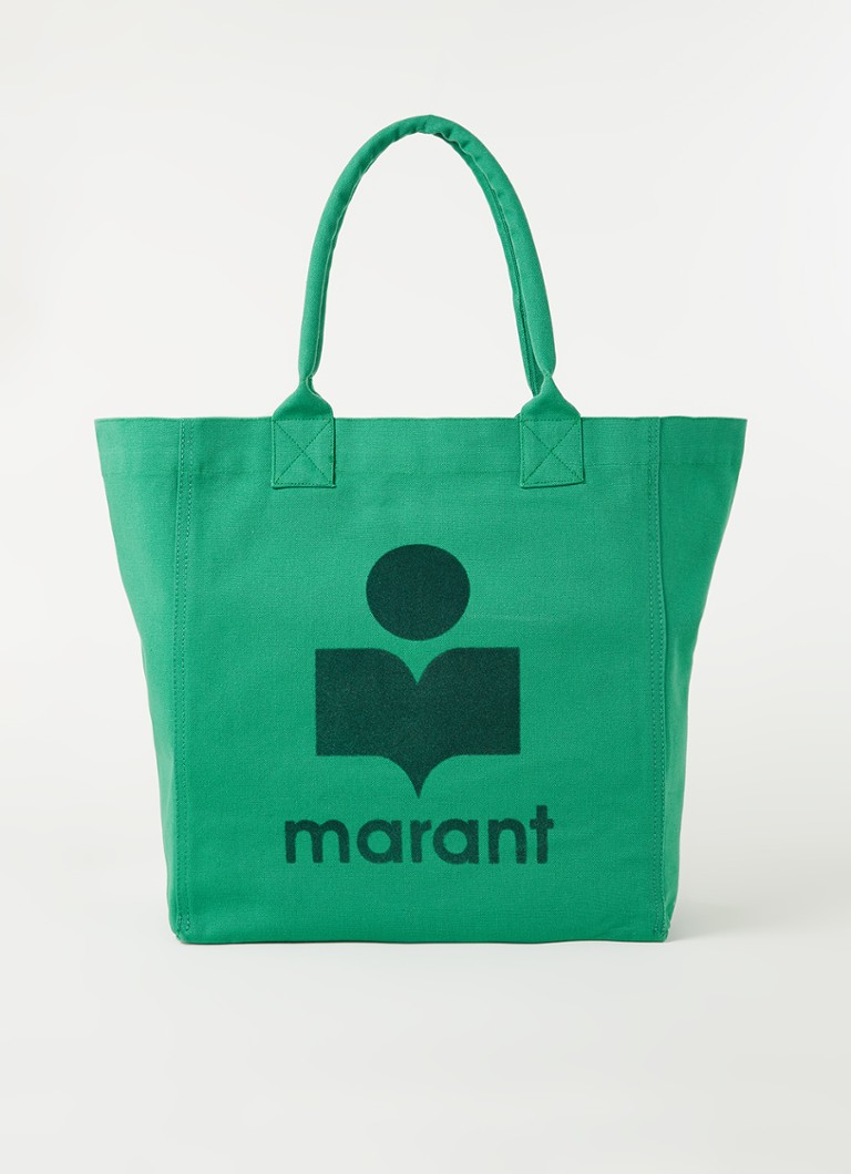 Proficiat Antecedent landheer Isabel Marant Petite Maro Yenky shopper met logoprint • Groen •  deBijenkorf.be