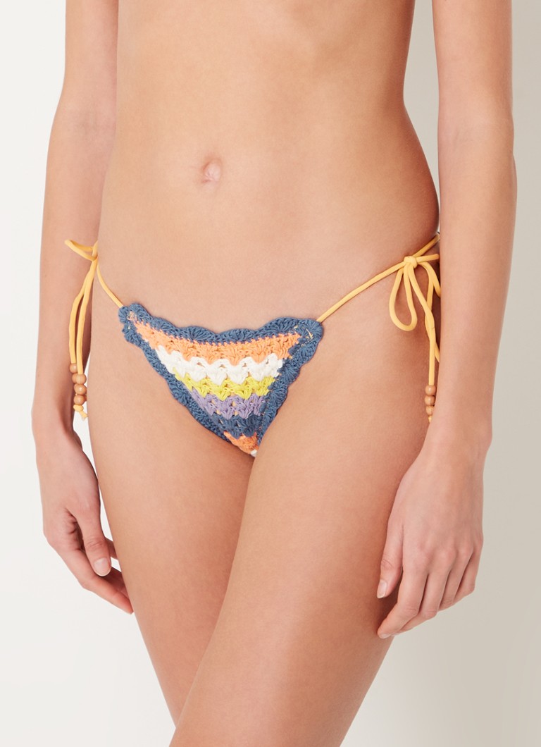 It's Now Cool - Brazilian bikinislip van crochet - Blauw