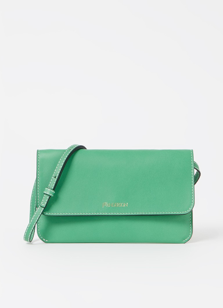 J.W. Anderson - Chain Phone crossbodytas van leer - Groen