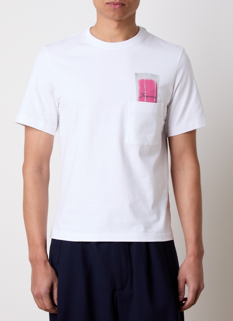 Jacquemus - Esquimau T-shirt met print en borstzak - Wit