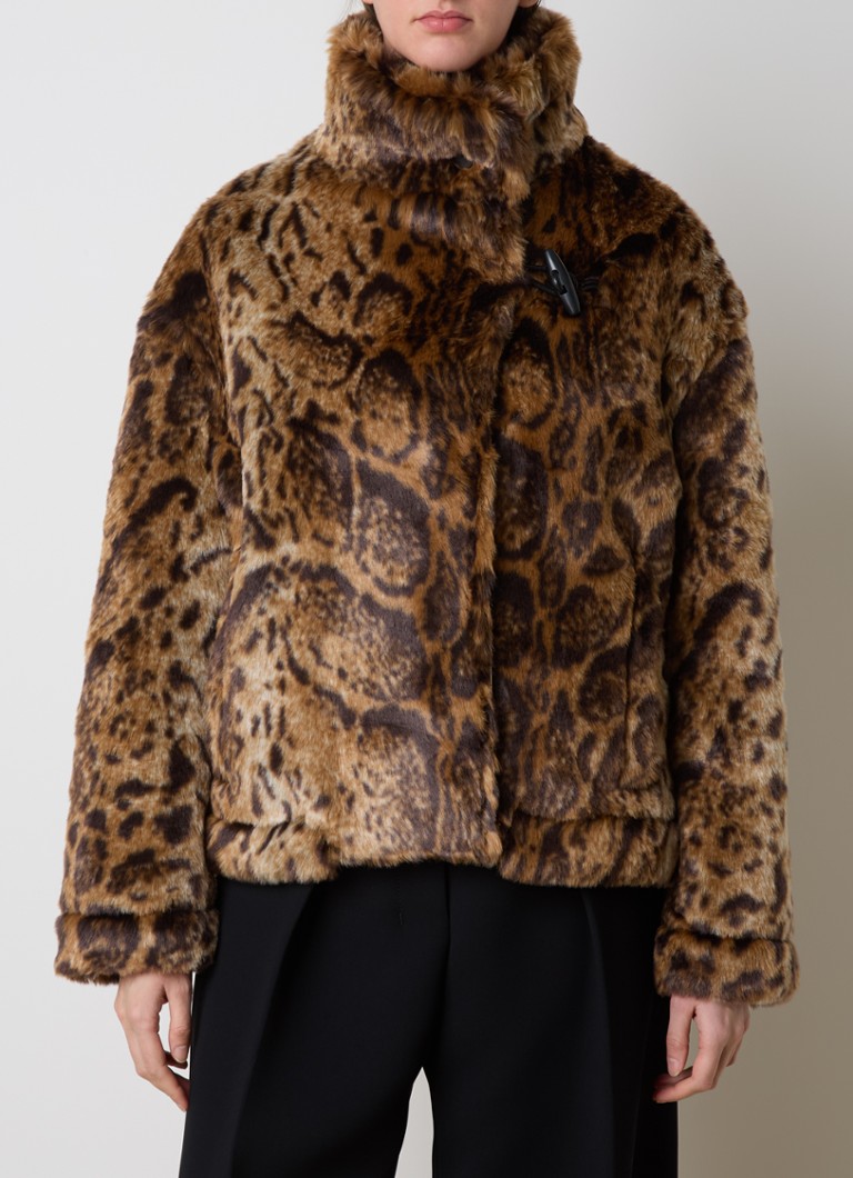 Jacquemus - Fernando jack van imitatiebont met panterprint - Bruin