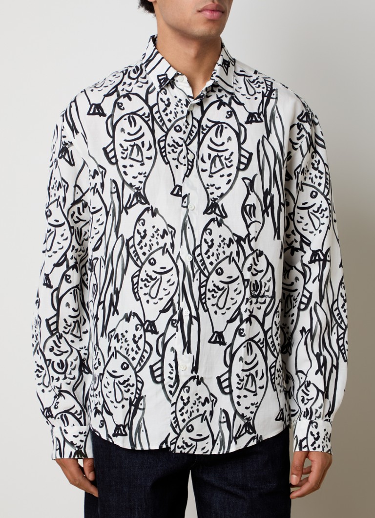 Jacquemus - La Chemise Simon overhemd in linnenblend - Gebroken wit