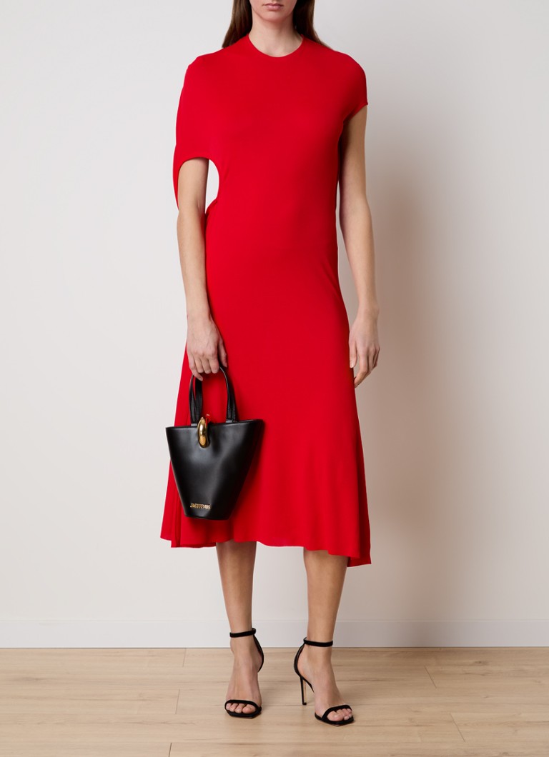 Jacquemus - La Robe Salerno midi jurk met rugdecolleté - Rood