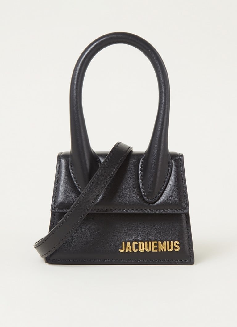 Jacquemus - Le Chiquito Mini XS handtas van leer met logo - Zwart