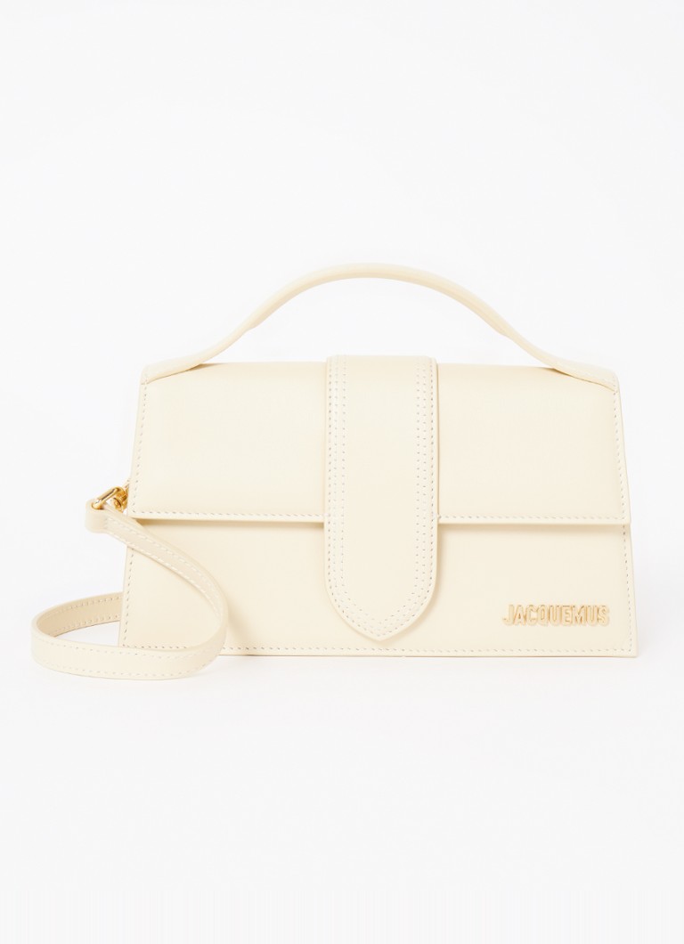 Jacquemus - Le Grand Bambino handtas van leer met afneembare schouderriem - Ivoor