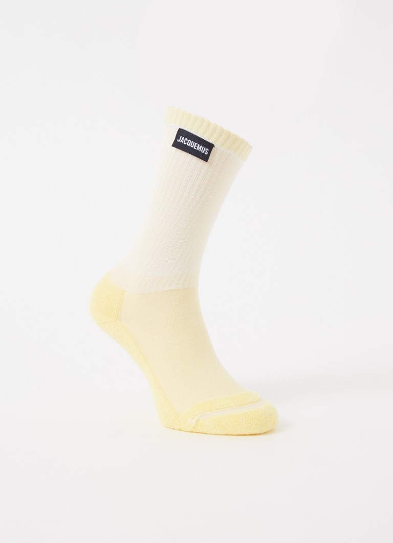 Jacquemus - Les Chaussettes à l'envers sokken in biologische katoenblend - Lichtgeel