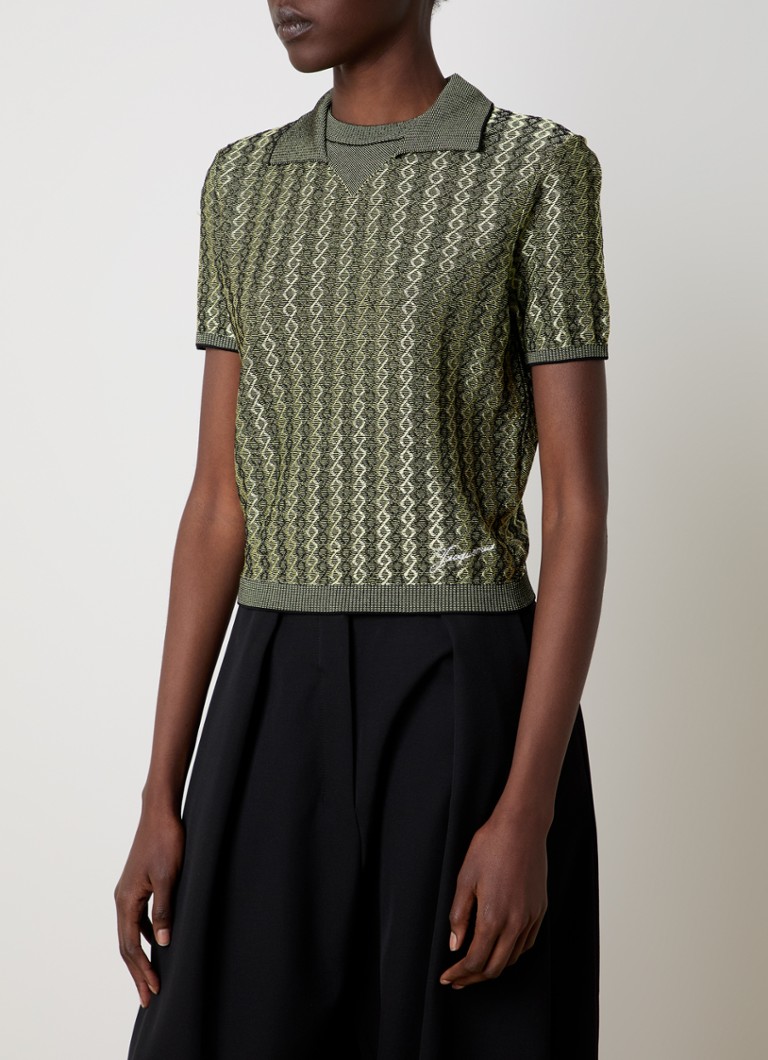 Jacquemus - Marino T-shirt met grafisch patroon - Legergroen