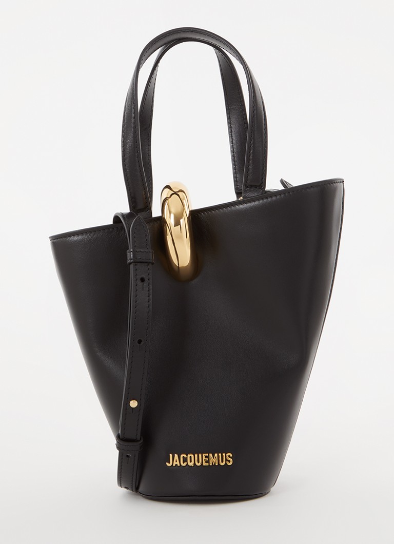 Jacquemus - The Small Bambola handtas van leer met afneembare schouderriem - Zwart
