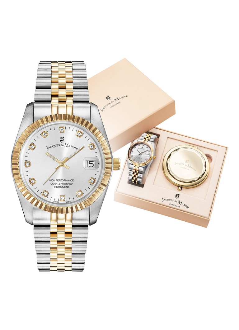Jacques du Manoir Montre Inspiration en set cadeau NRO.07DBK_GP • Argent • de Bijenkorf