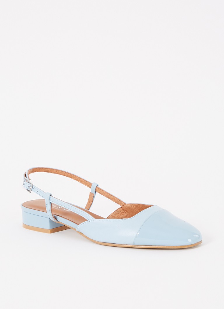 Jonak Dhapou slingback van leer • Lichtblauw •