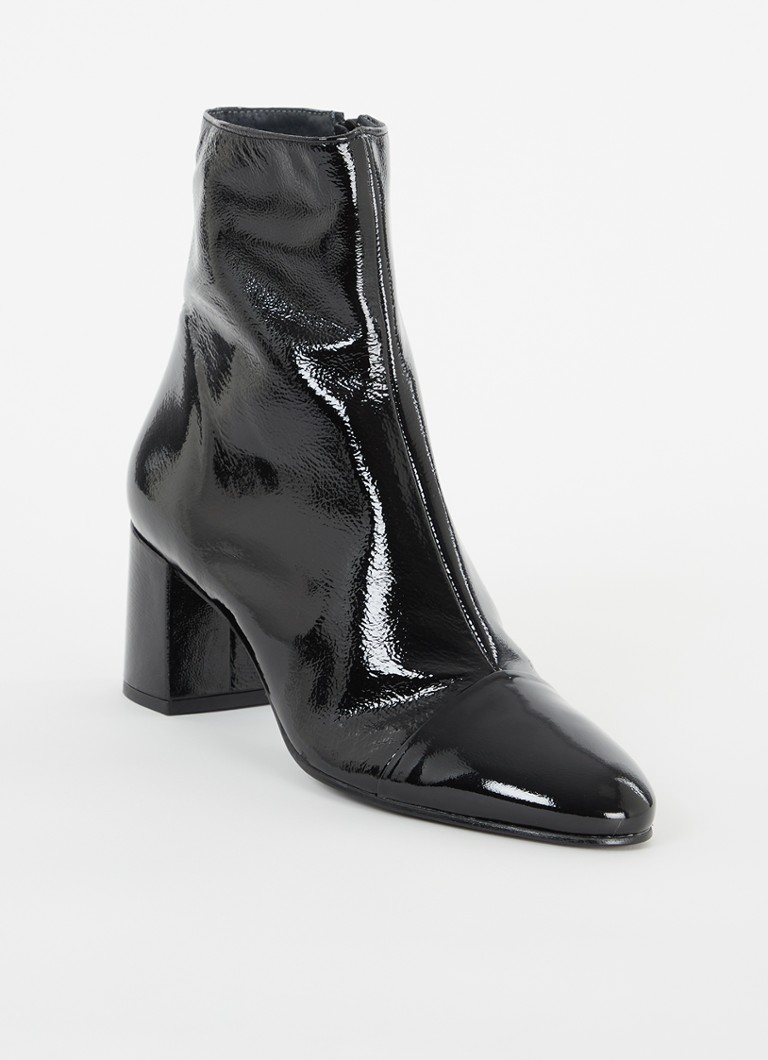 Jonak Doniama enkellaarsje van lakleer • Zwart •