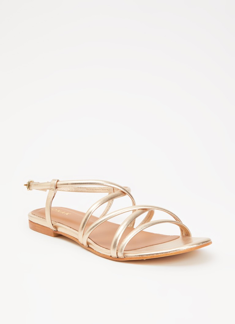 Jonak - Wapo sandaal van schapenleer met metallic finish - Roségoud