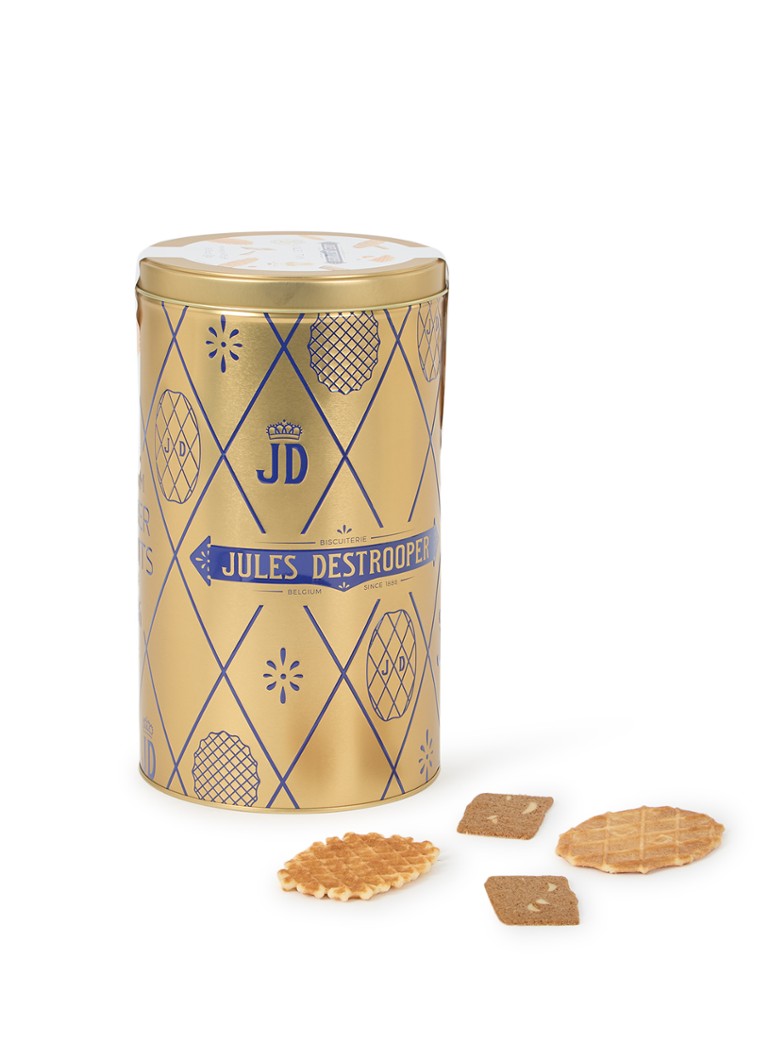 Jules Destrooper - Jules' Tin koekblik met assortiment koekjes 475 gram - Goud