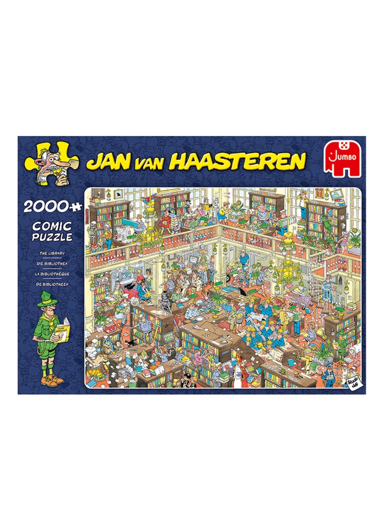 kloof De Kamer vervangen Jumbo Jan Van Haasteren De Bibliotheek legpuzzel 2000 stukjes • Donkerblauw  • deBijenkorf.be