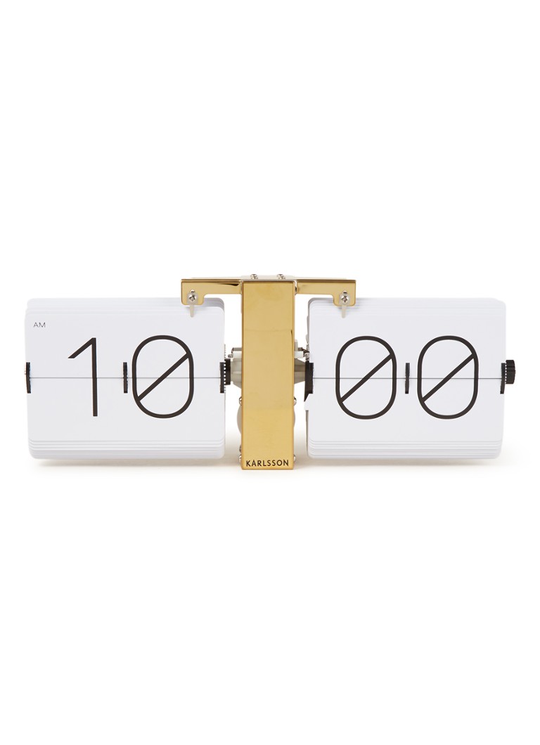 Karlsson Flip Clock tafelklok • Goud • deBijenkorf.be