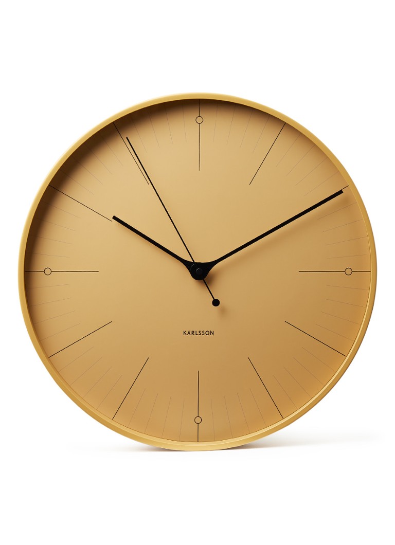 Karlsson Horloge murale Index • Moutarde • de Bijenkorf