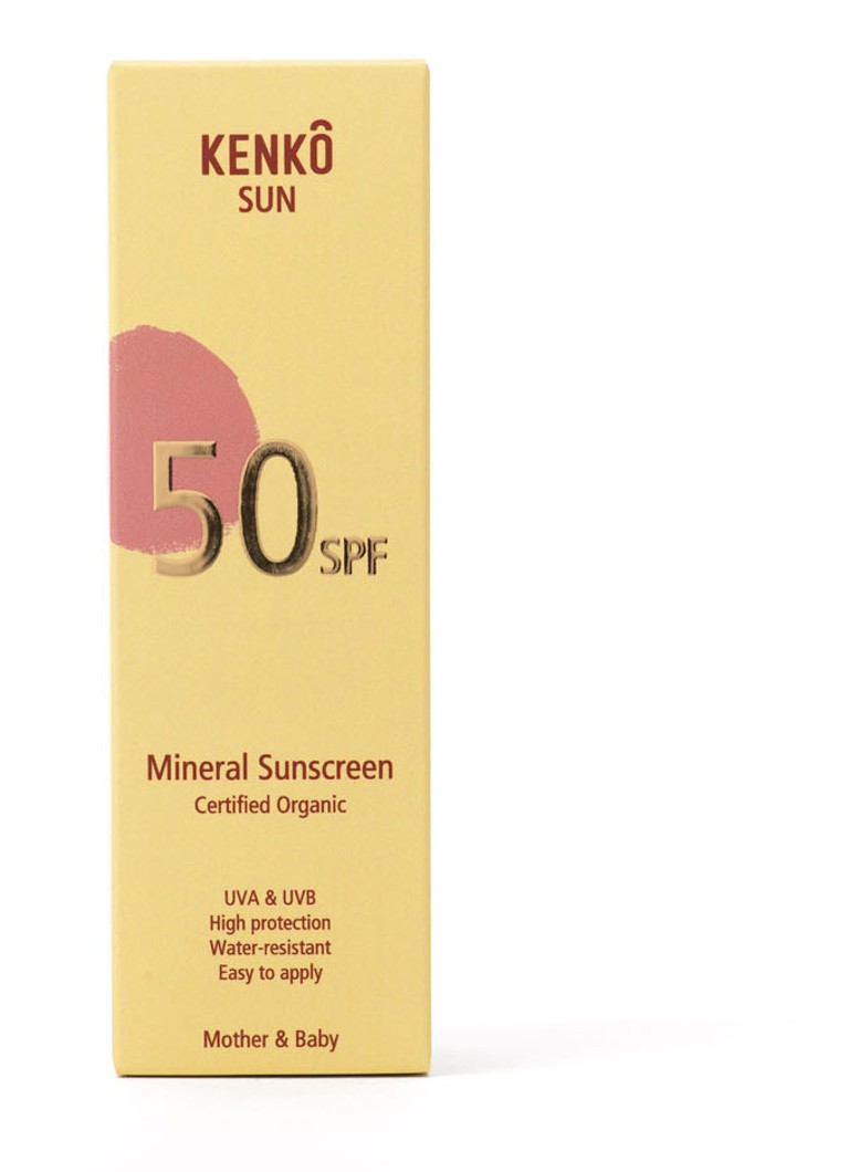 Kenkô - Sun zonnebrandcrème SPF50 - zonnebrand voor het gezicht en lichaam - Lichtgeel