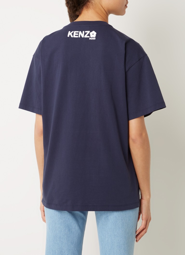 hefboom verkoper Positief KENZO Boke oversized T-shirt met logoprint • Donkerblauw • deBijenkorf.be